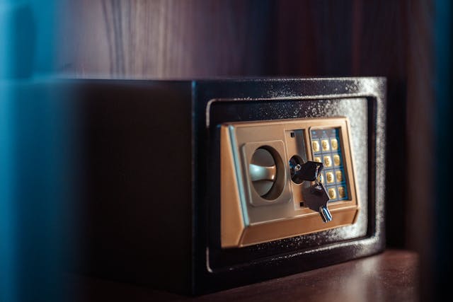 Valuable painting stored in a secure vault